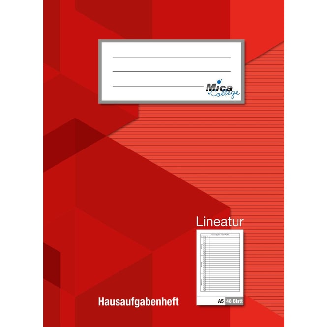Hausaufgabenheft A5 - 48 Blatt - 1 Stück