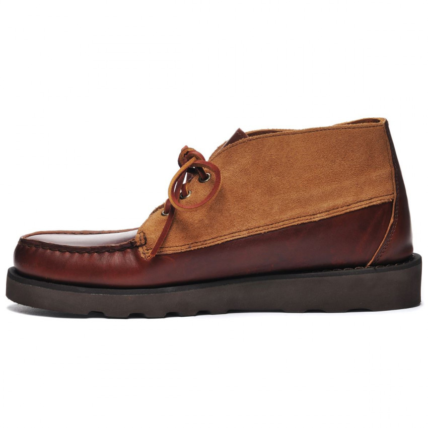 TATANKA EVA WAXY SUEDE BROWN BROWN COGNAC-Mocassin montant en cuir pour homme