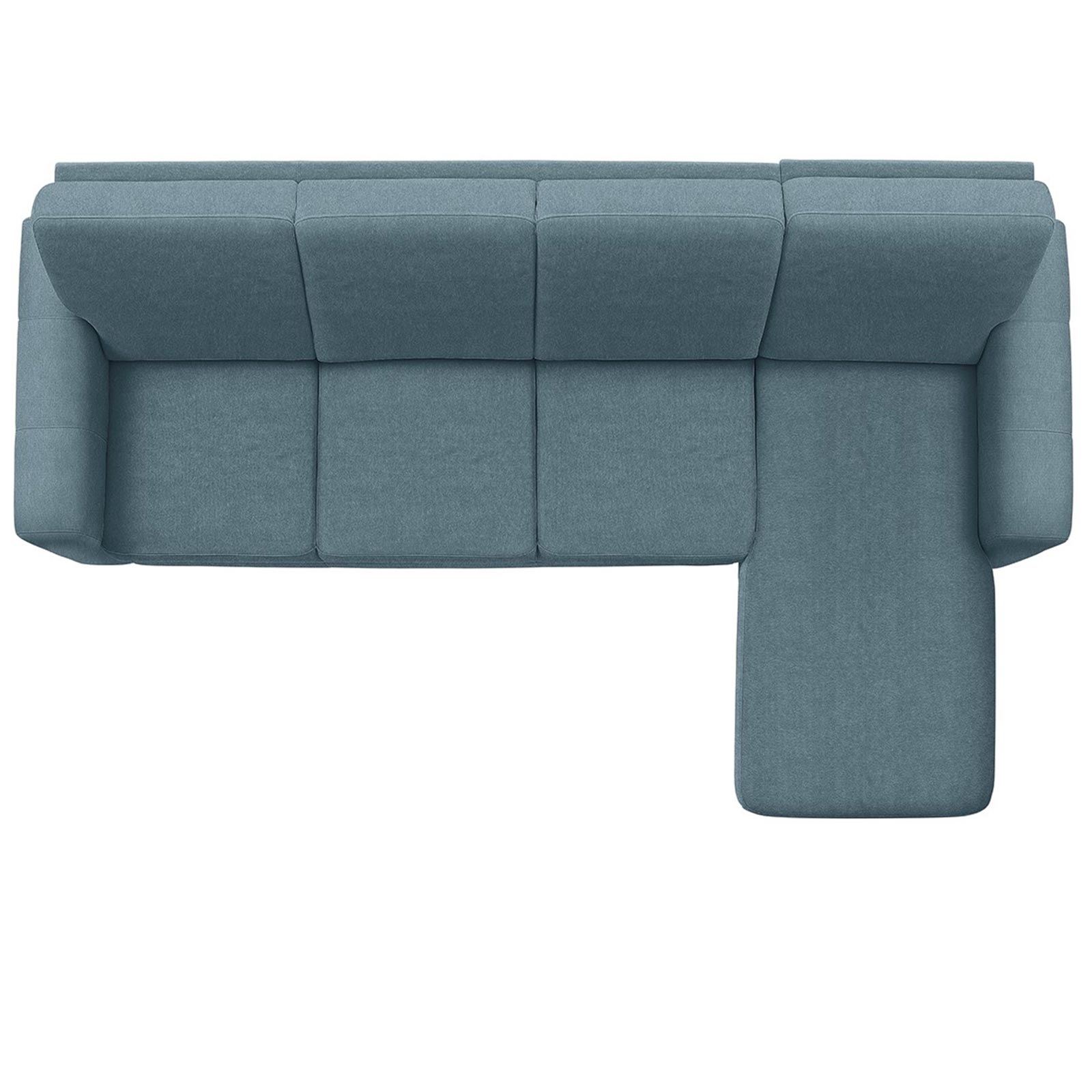 polsterpower Ecksofa - Belle ice - Basismodell - Recamiere rechts