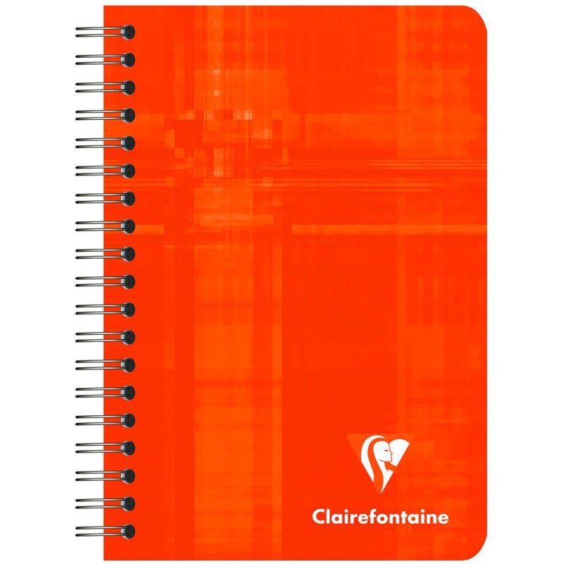 Carnet spirale Clairefontaine 9 x 14 cm 180 pages ligné - Assortis