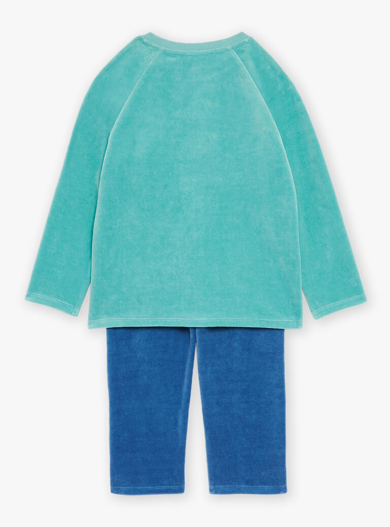 Pyjama bleu en velours