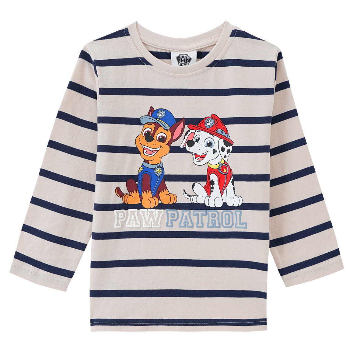 Topolino PAW Patrol Langarmshirt mit großem Print beige