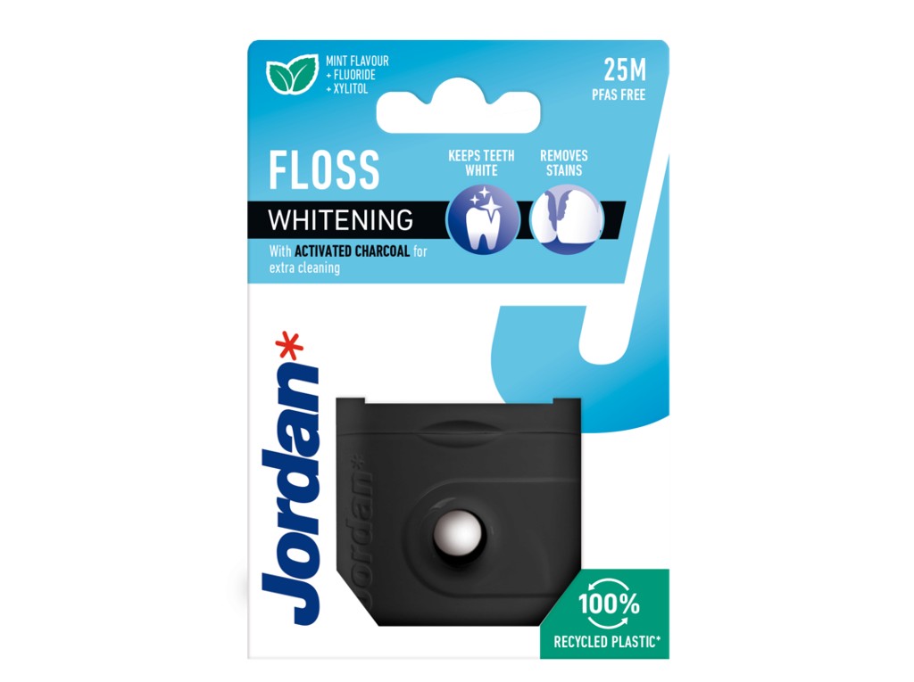 APLICADOR FIO DENTÁRIO JORDAN WHITENING FLOSSER 25MT
