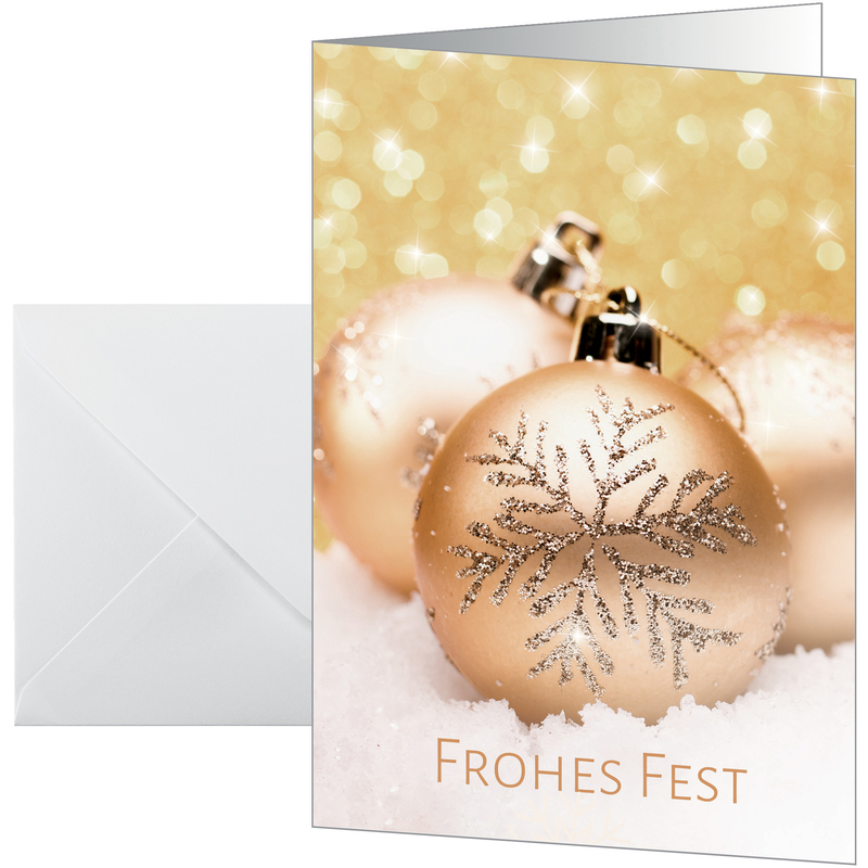 Sigel Weihnachtskarten, 25 Stück, A6, Weihnachtskugeln