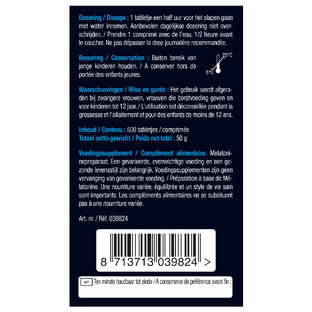 Lucovitaal Melatonine Puur 0.299mg Tabletten 500TB
