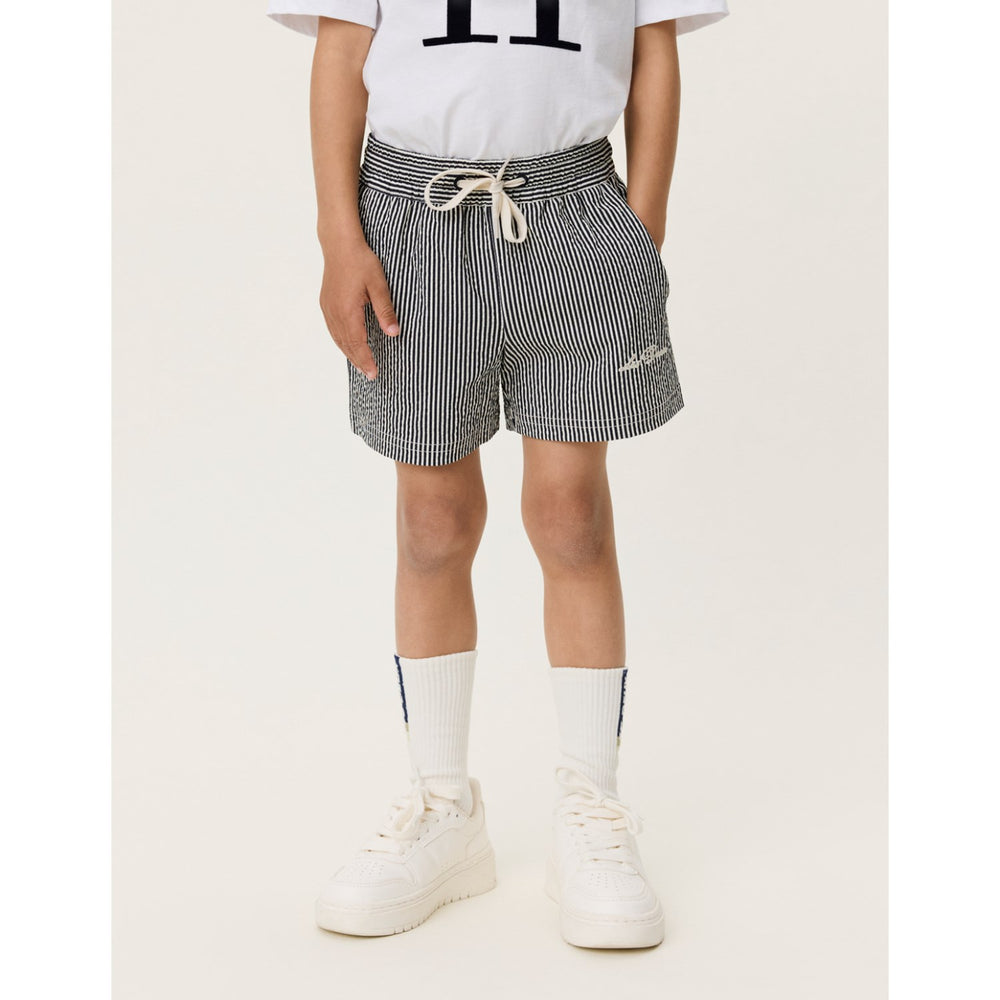 Køb Les Deux Kids Black Stan Stripe Swim Shorts