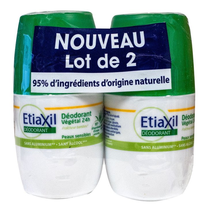Déodorant végétal Roll-on 24h 2x50ml