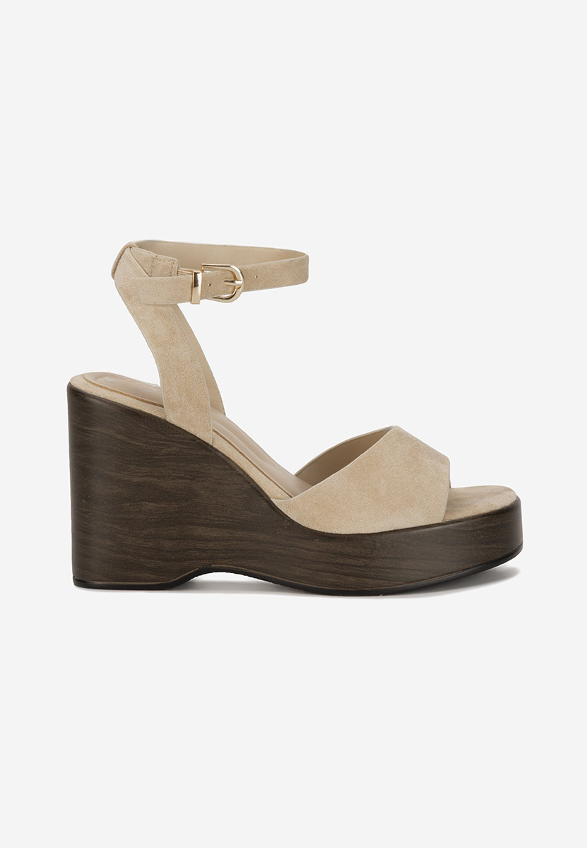 Sandales à plateforme beige Febiana