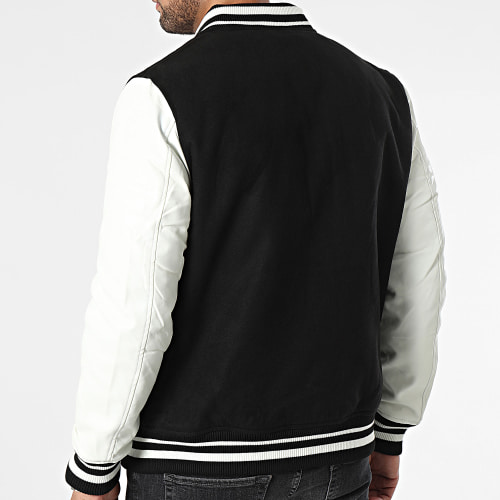 Veste bomber Noir Blanc