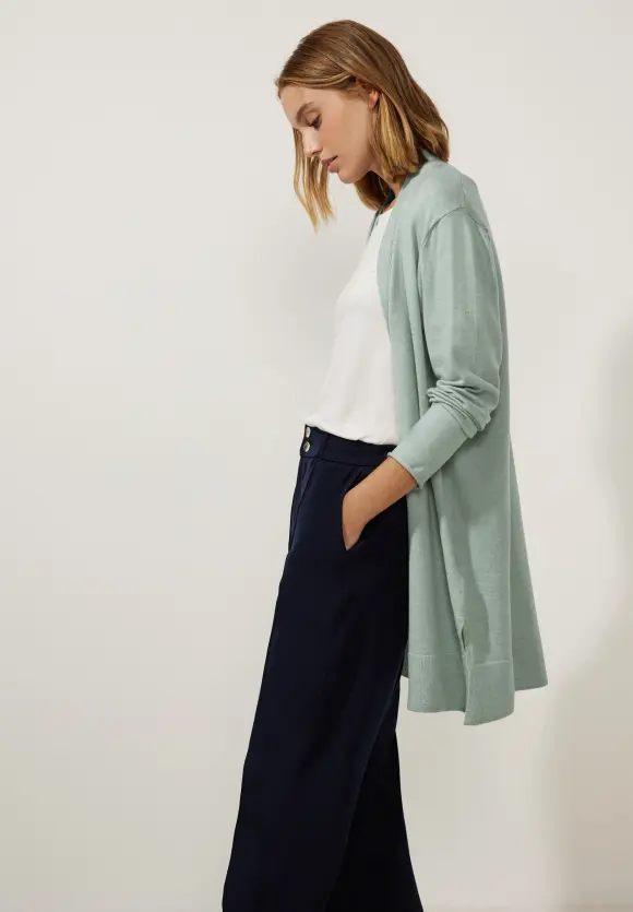 Offener Cardigan - wave green melange