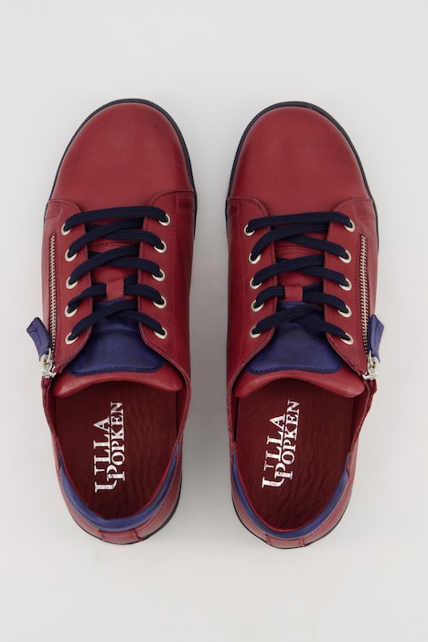 Leder-Sneaker, Nappaleder, Reißverschluss, Weite G