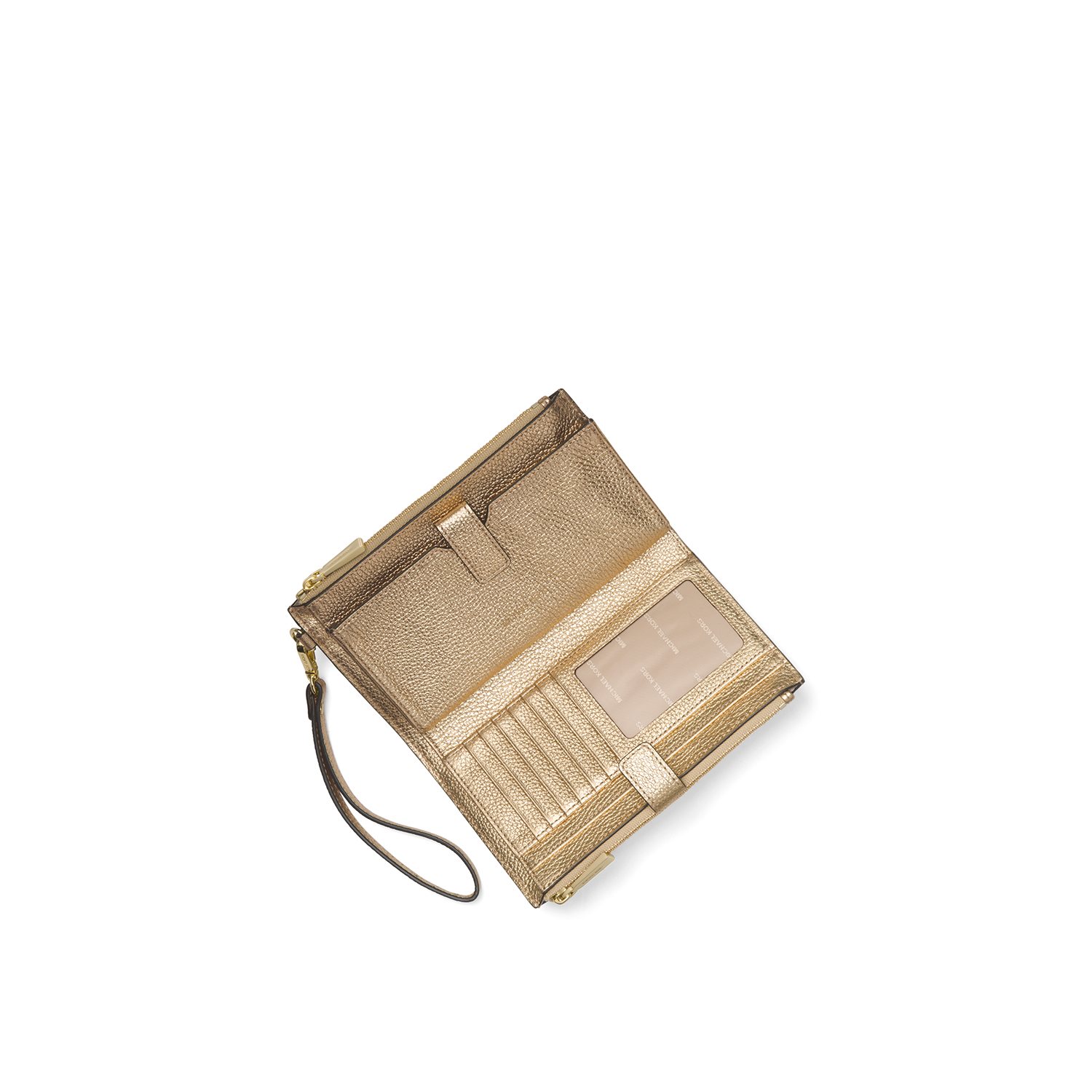 Michael Kors Jet Set Dblzp Wristlet pale gold