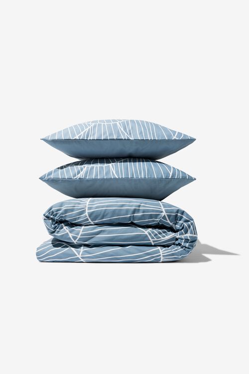 housse de couette en coton doux 240x200/220 champignons bleu