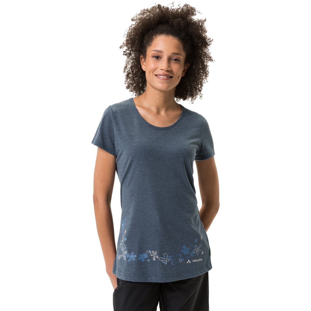 VAUDE Skomer Print II T-Shirt Damen dark sea