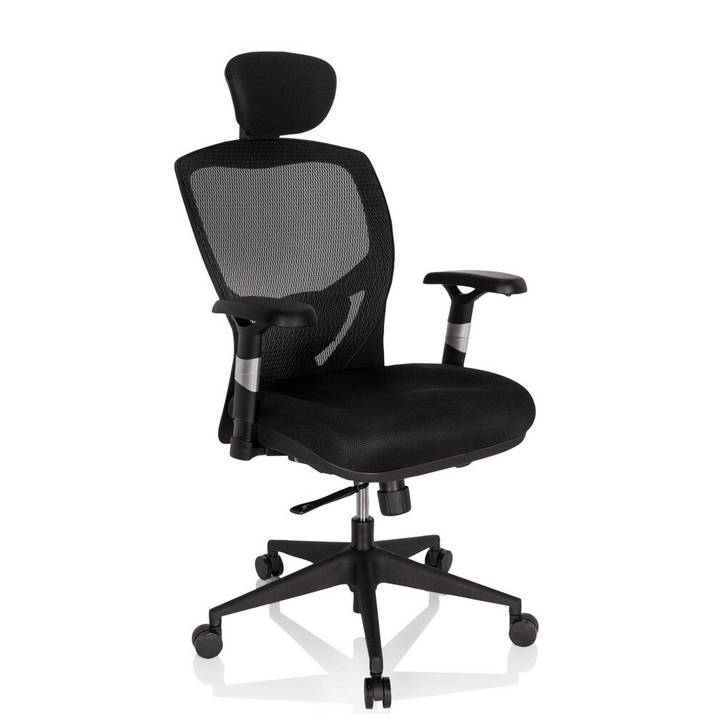 High End Bürostuhl VENUS BASE Stoff/Netzstoff mit Armlehnen hjh OFFICE