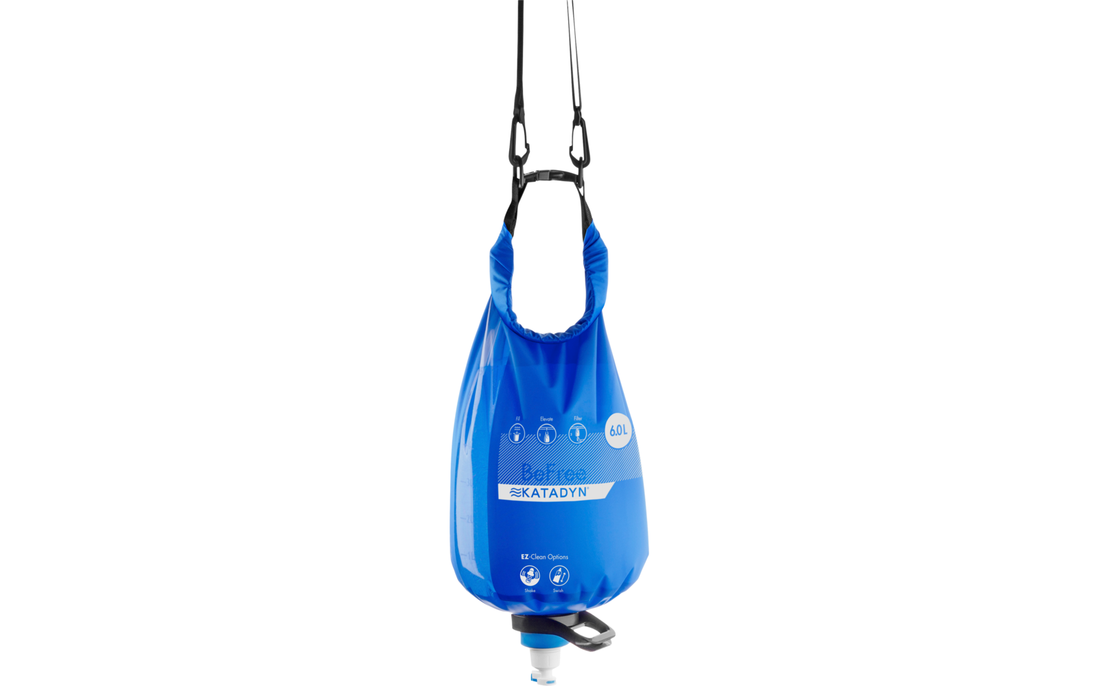Katadyn BeFree Gravity Filter Wasserbeutel mit Filtersystem und Auslassschlauch 6 Liter