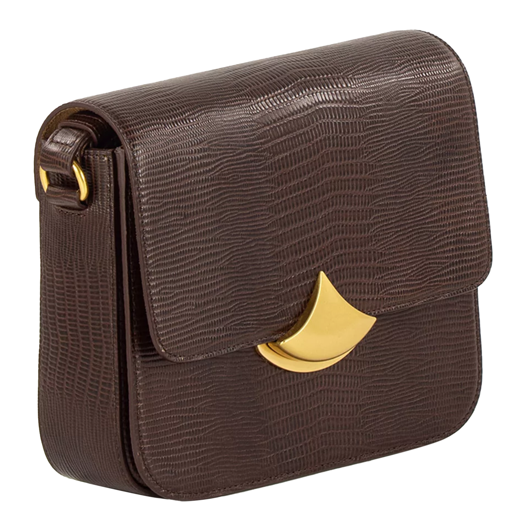 DIVILUZ MIMO E - Sac bandoulière en cuir effet crocodile | Marron