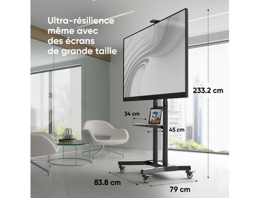 ONKRON - Pied de sol Support TV roulettes 50-90”- Max 100 kg - TS1891-B Noir