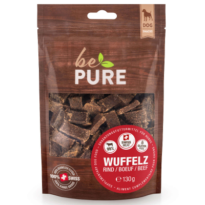 bePure Hundesnack Wuffelz Rind 130g