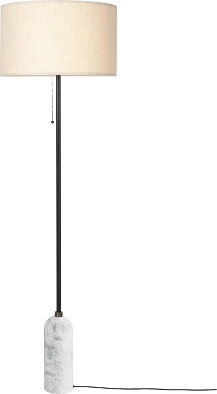 Gubi Gravity vloerlamp grijs marmer/canvas