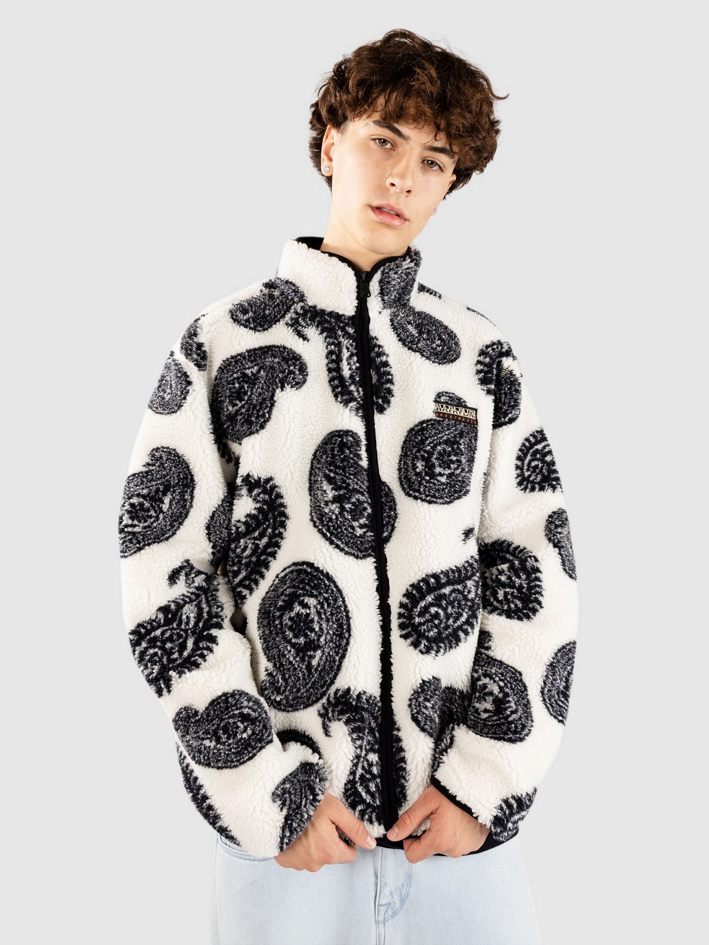 Napapijri T-Holiday Fz Zip Hoodie paisley white