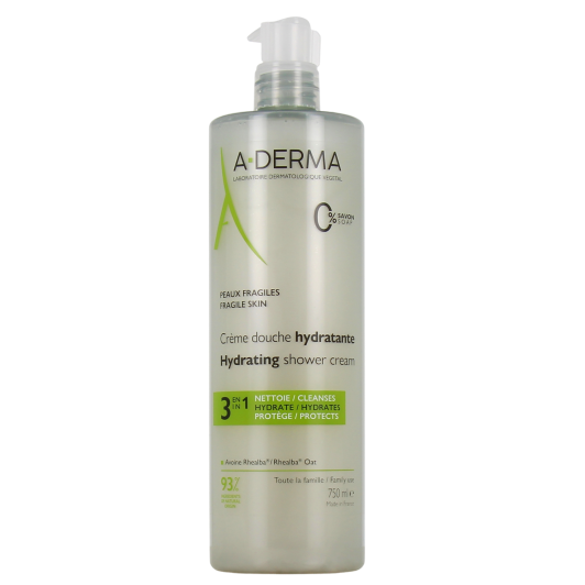 A Derma Crème douche hydratante - Peau fragile - Adulte et enfant