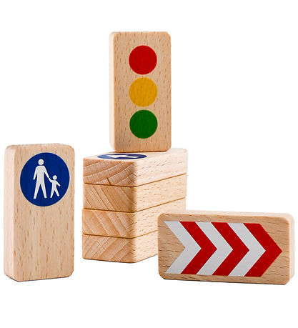 Waytoplay Holzspielzeug - Ampeln und Verkehrsschilder