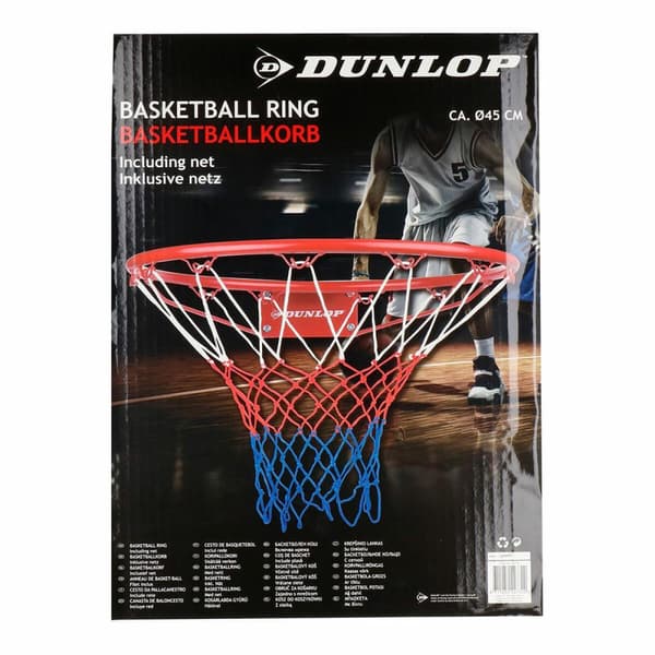 Basketballkurv Dunlop Blå Hvit Rød Ø 45 cm