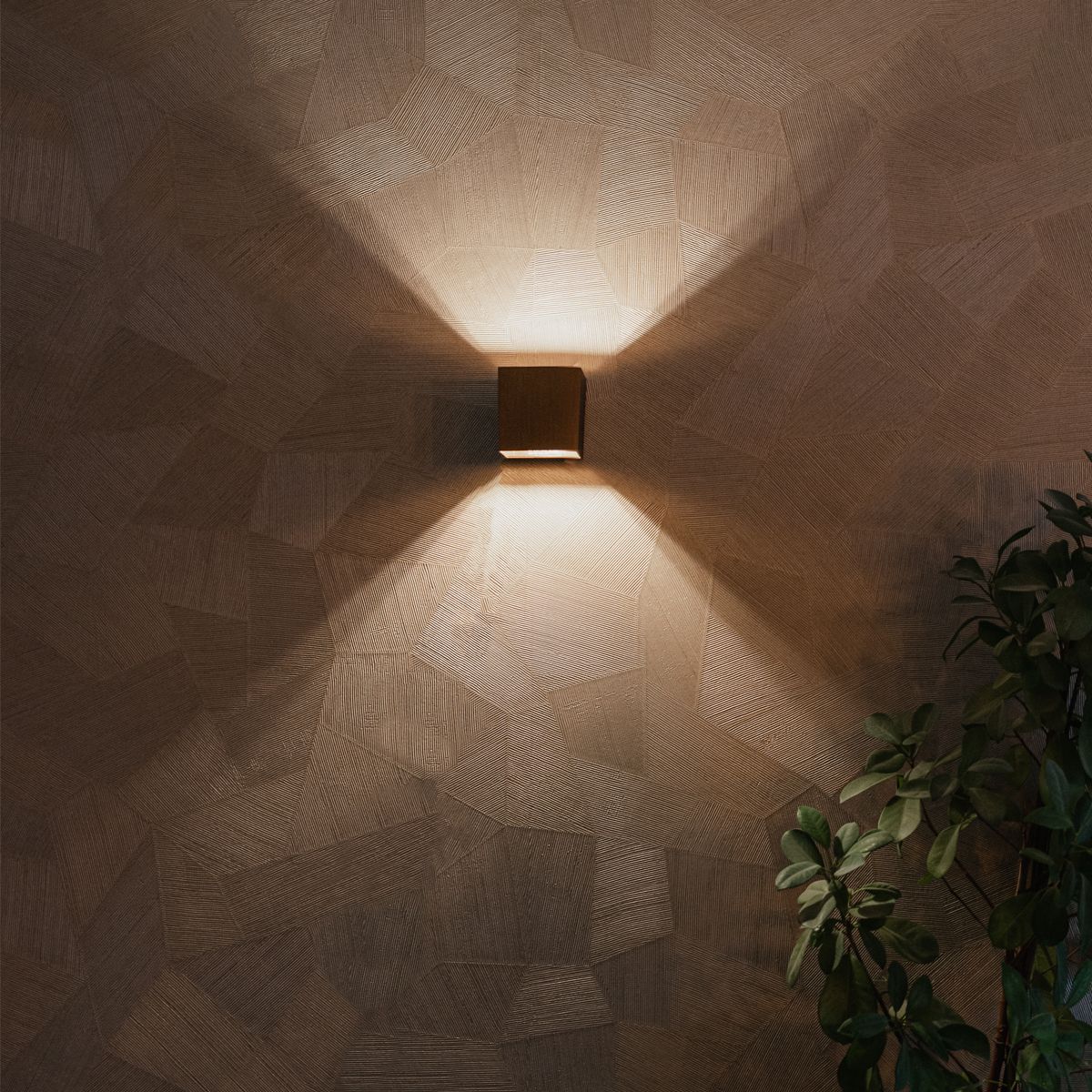 Moderne wandlamp donkerbrons - Transfer