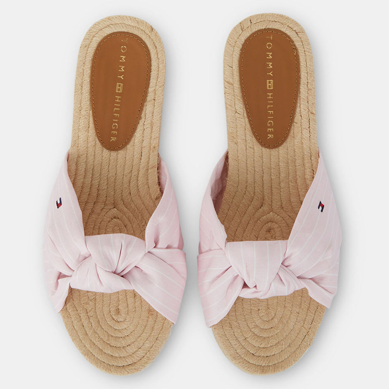 Tommy Hilfiger Mules rayées roses