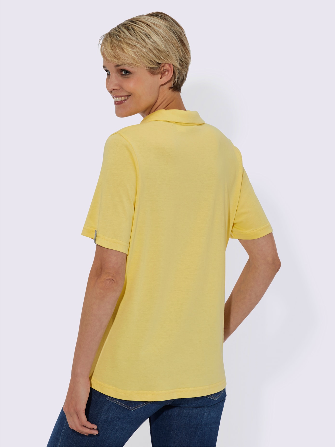 Polo sportif en mélange de matières confortable