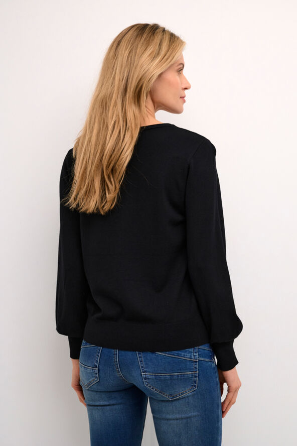 Cream CRVillea Knit Pullover Pitch black