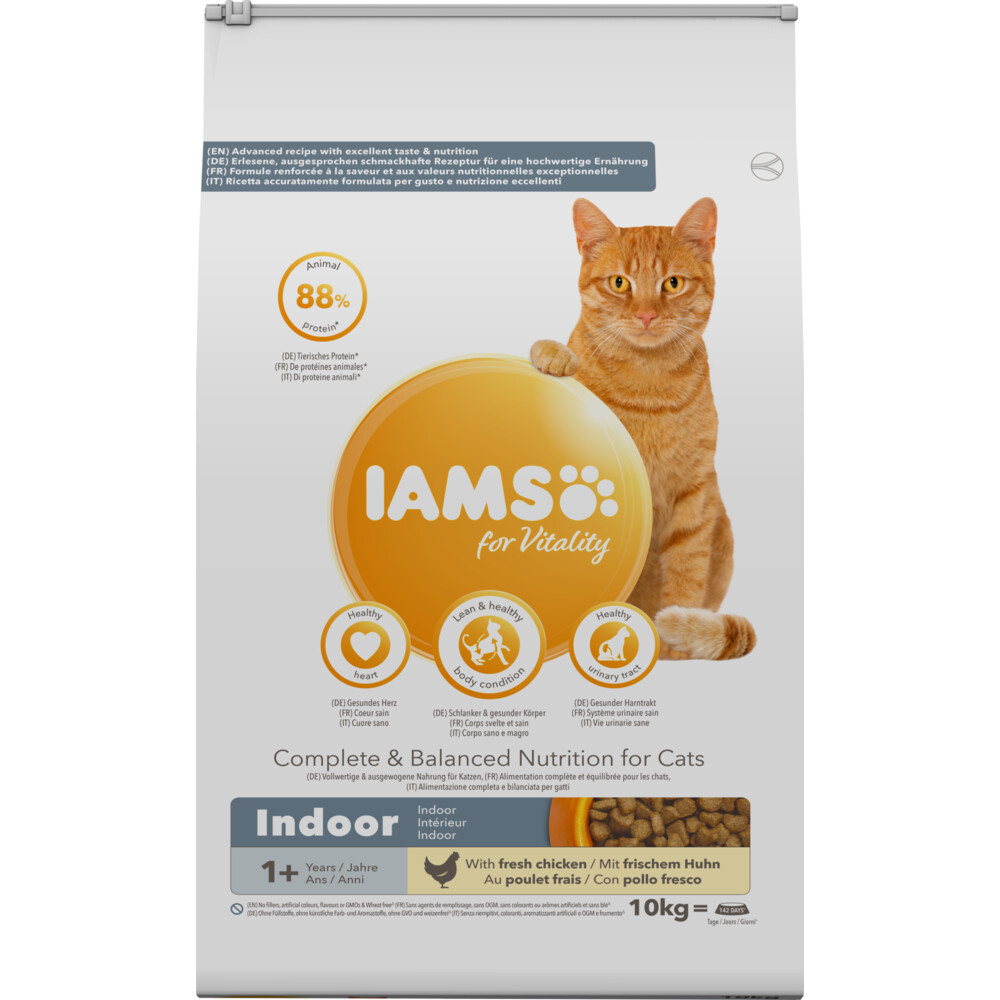 Iams Kat Adult Indoor Kip10 kg