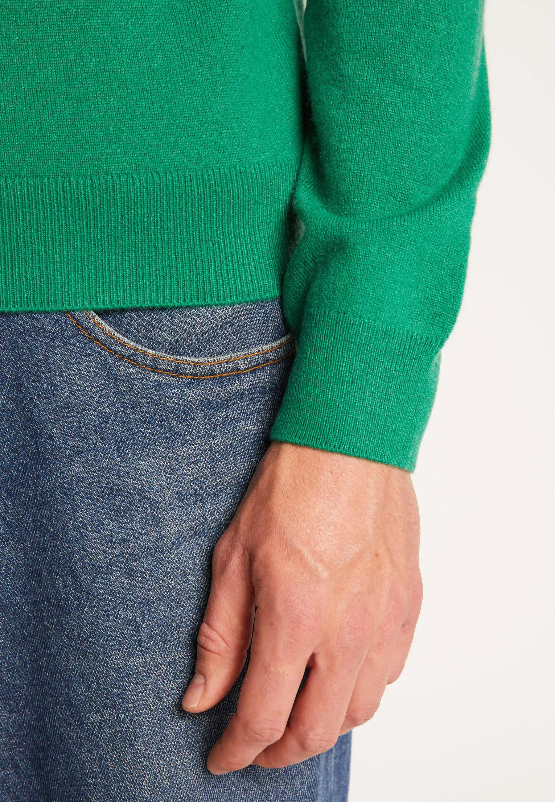 EVAINAH24 - Pull col rond en cachemire | Vert