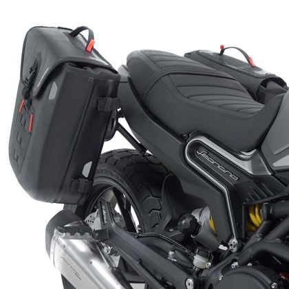 Sacoches cavalières SW-MOTECH SysBag WP M/M (17-23 litres x 2) complet avec support - Noir