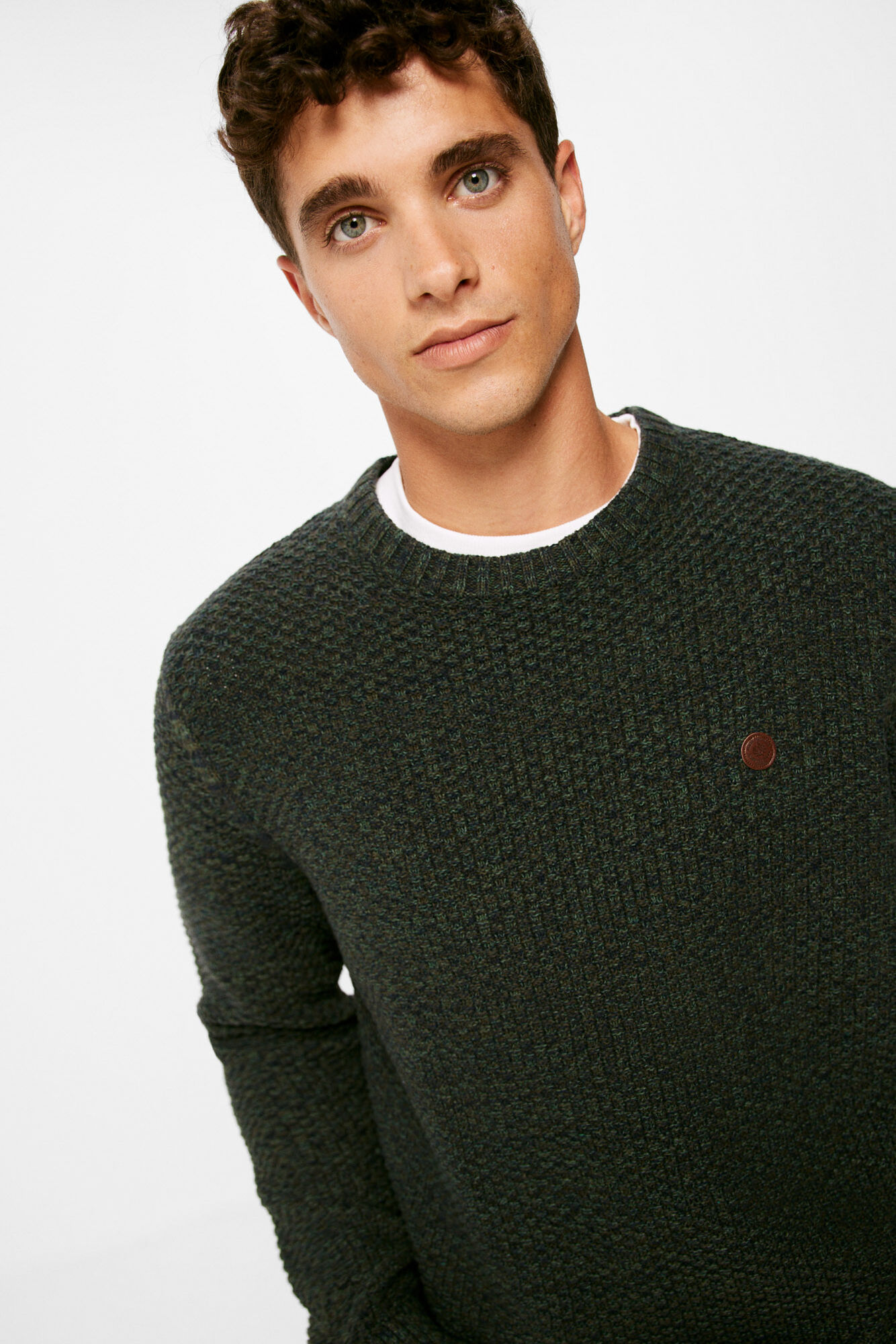 camisa texturizada sofisticada
