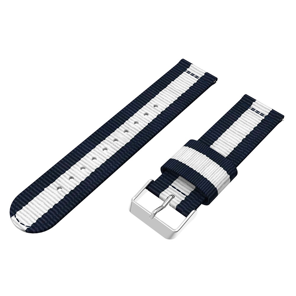 Samsung Galaxy Watch 3 (45mm) Stoff Armband - Dunkelblau / Weiss