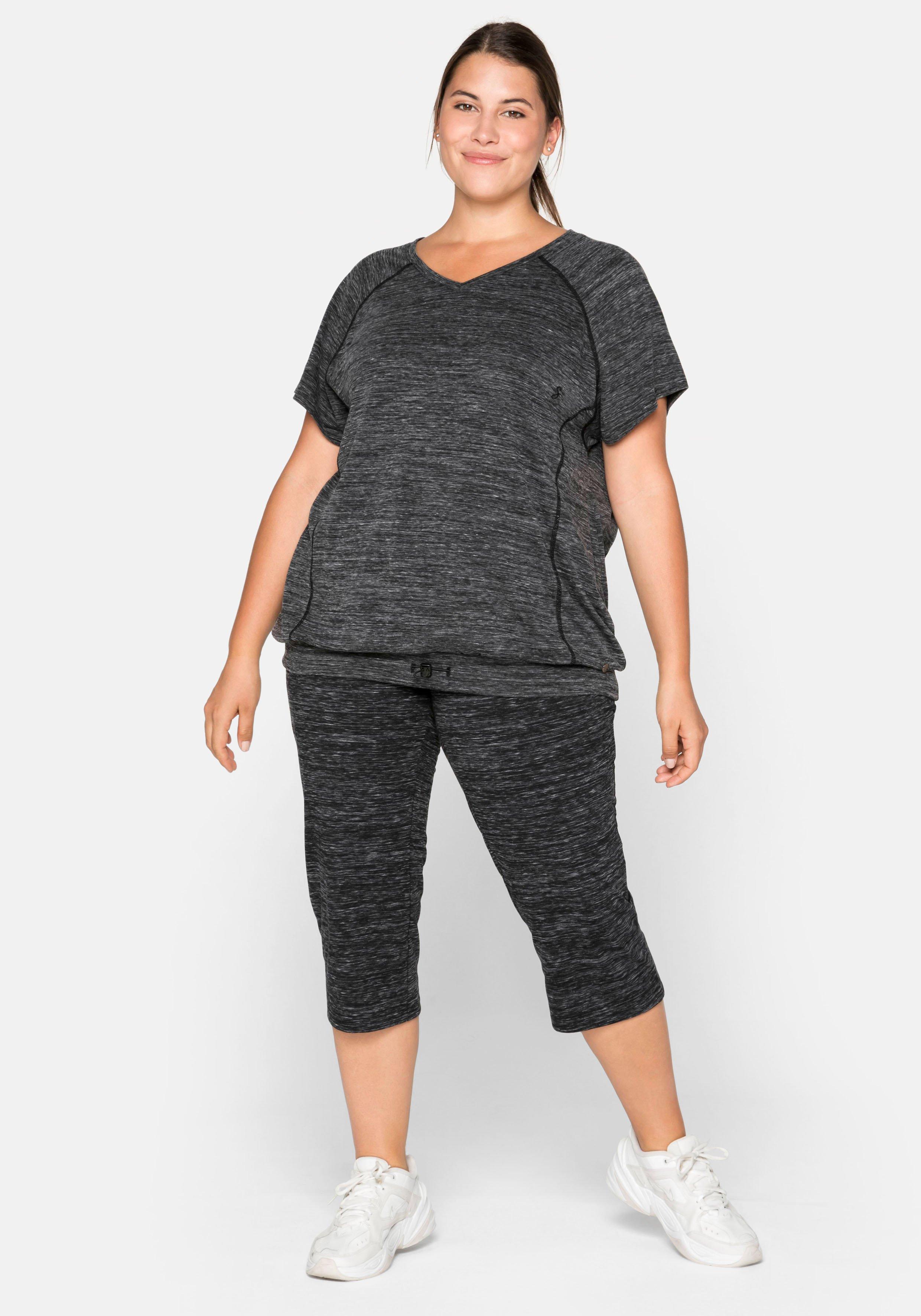Funktionsshirt im Oversized-Schnitt, mit Saumbündchen