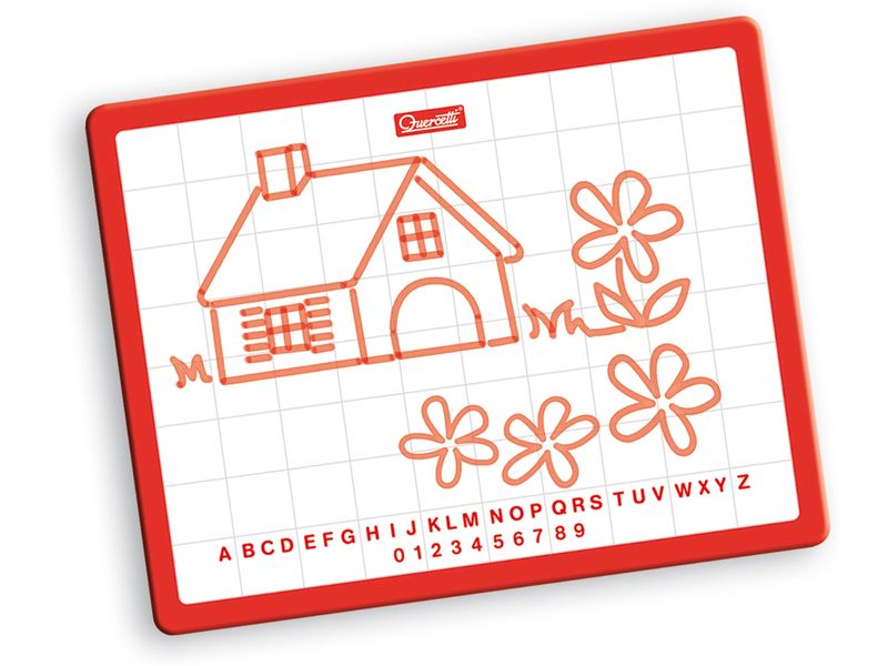 Quercetti Magnetische Buchstaben mit Tafel Lernspielzeug für Kinder