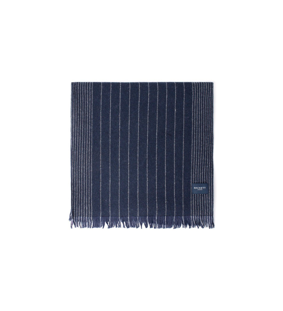 Cachecol Hackett com listras azul-marinho
