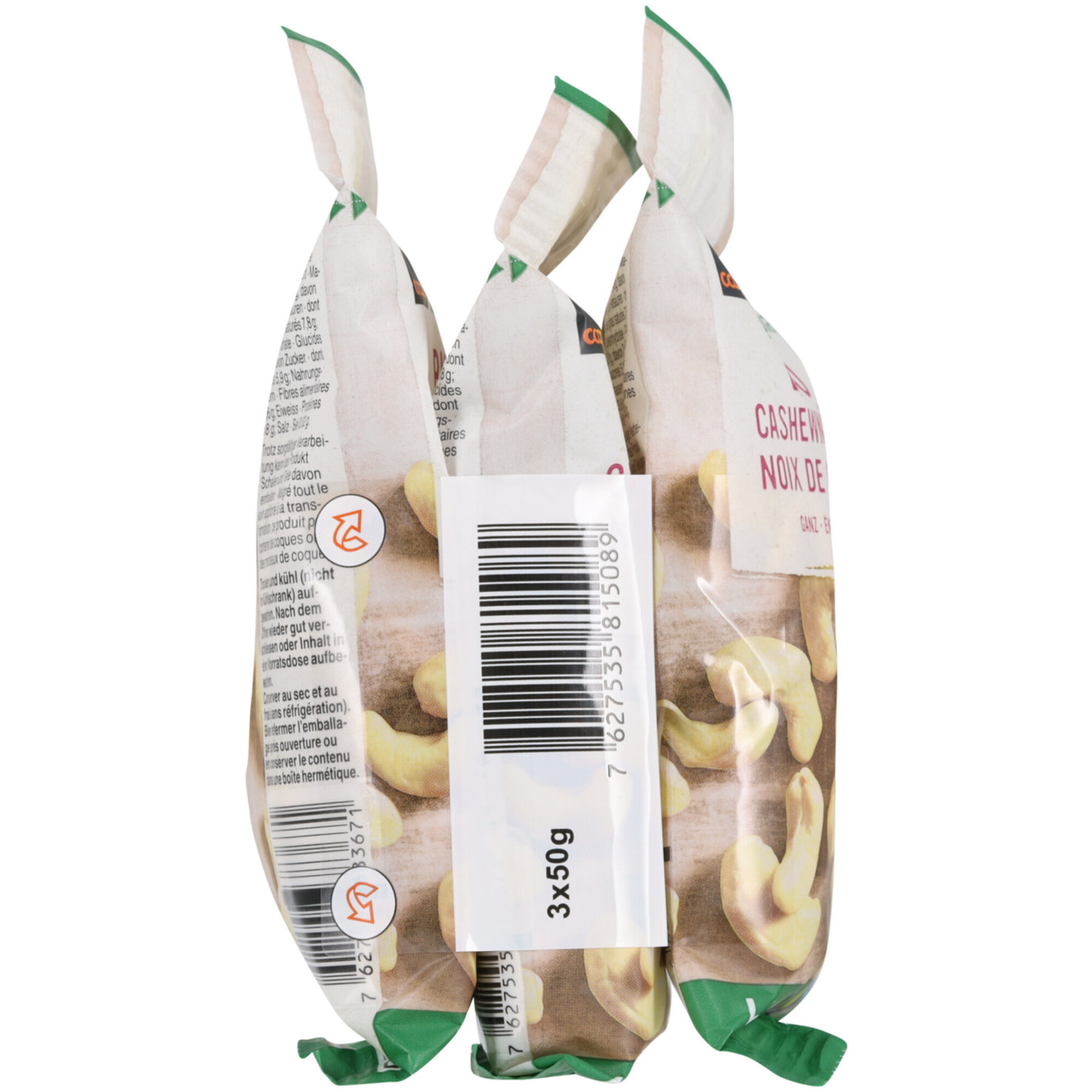 Naturaplan Bio Cashewnüsse 3x50g