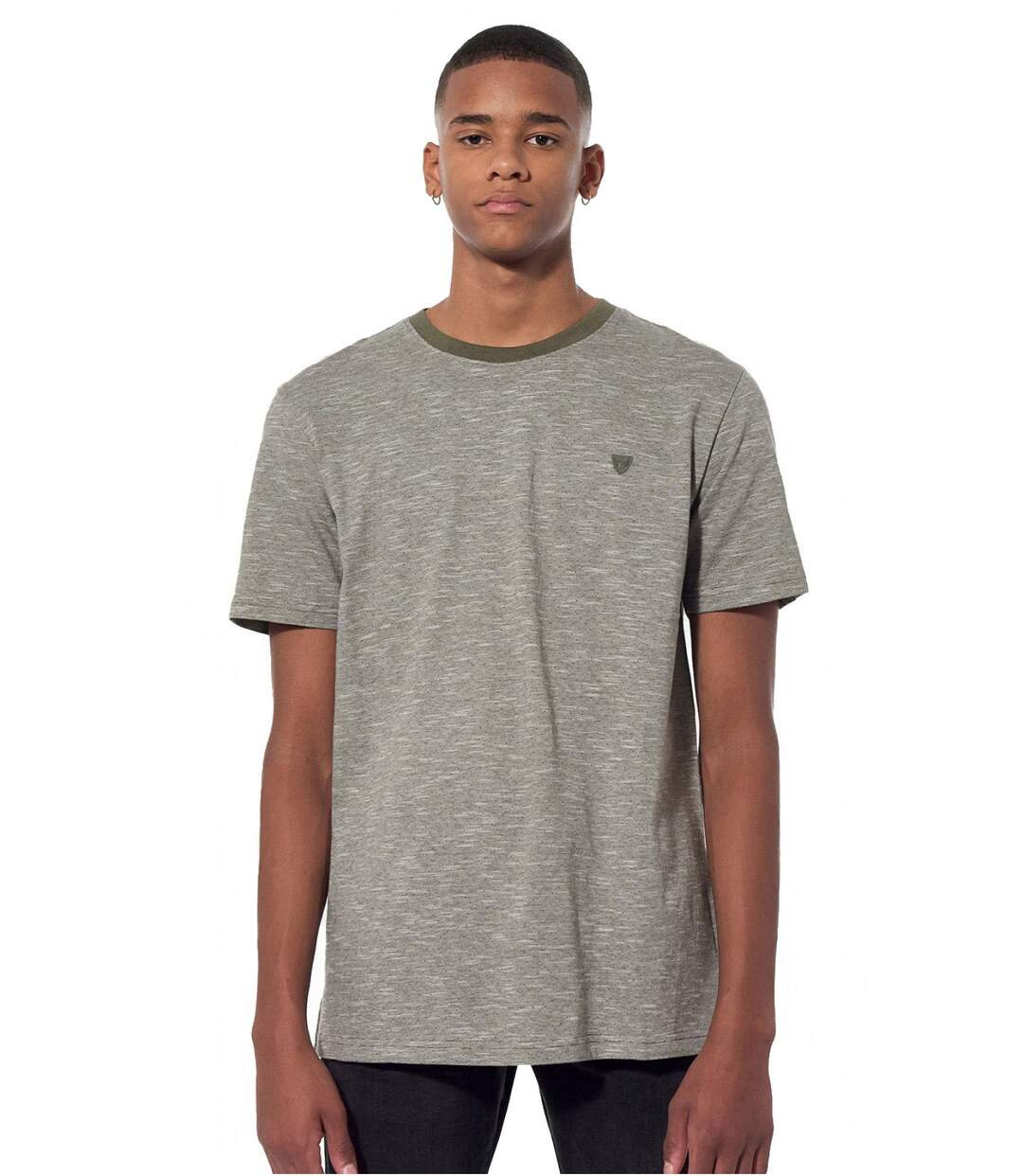 Tee shirt chiné coton bio  -  Kaporal - Homme
