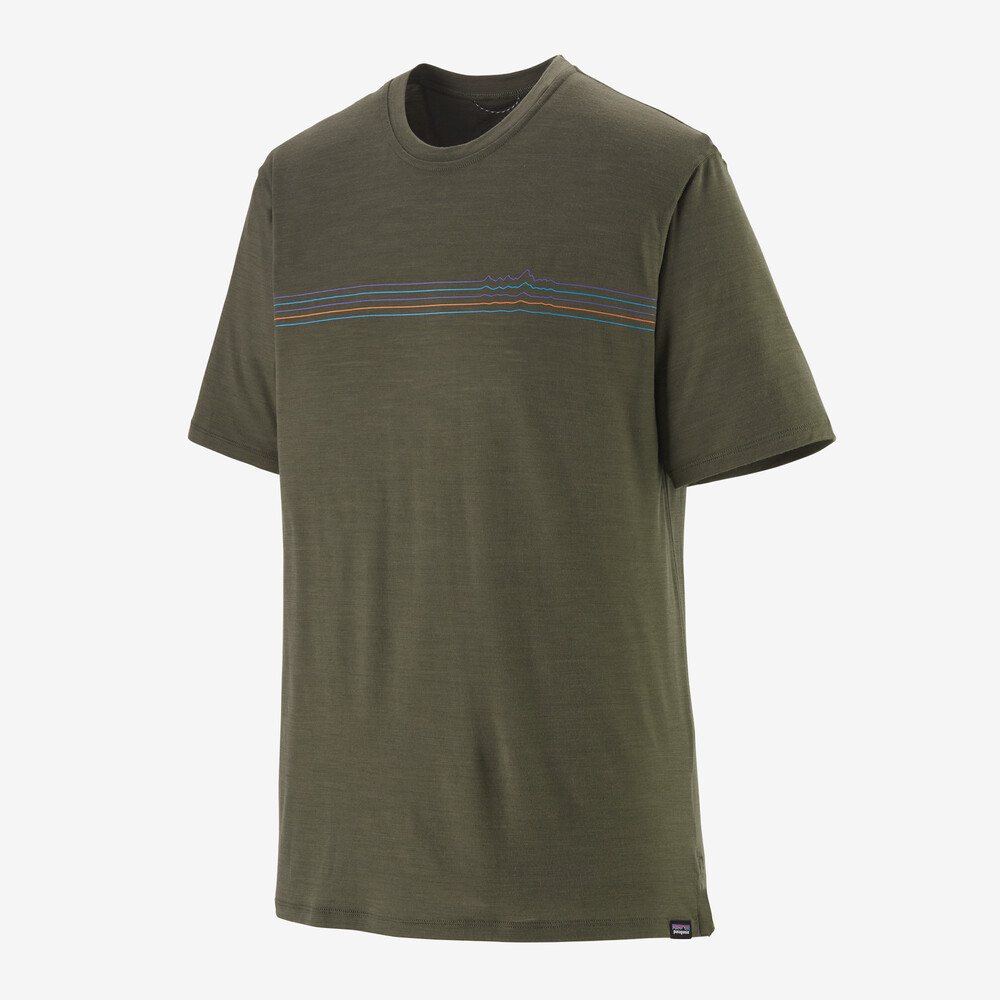 Capilene Herren-Merino-Hemd mit Grafikprint