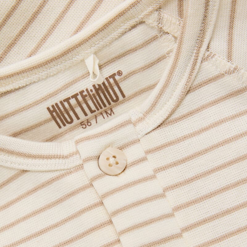 Romper LS YD stripe white pepper - Huttelihut - Rumpetroll