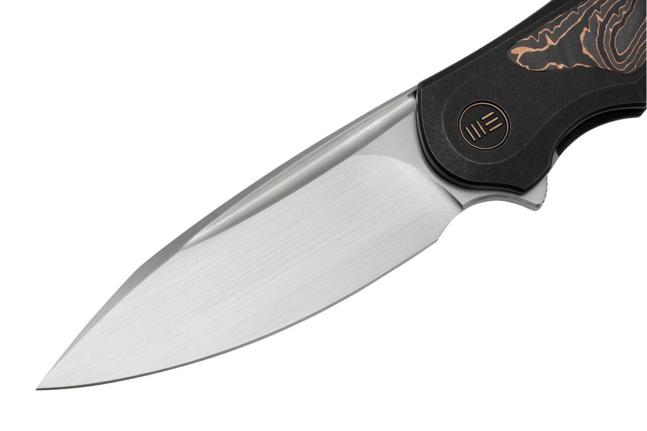 WE Knife Makani WE21048B-1, Black Titanium, Copper Foil Carbonfiber inlay, CPM 20CV zakmes