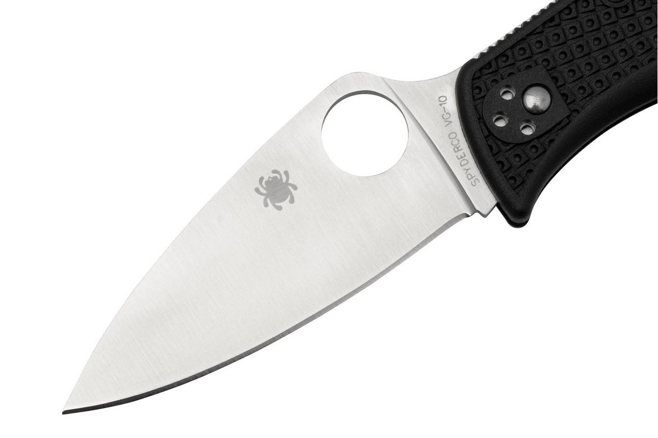 Spyderco LeafJumper Lightweight C262PBK, Satin VG-10, Black FRN zakmes