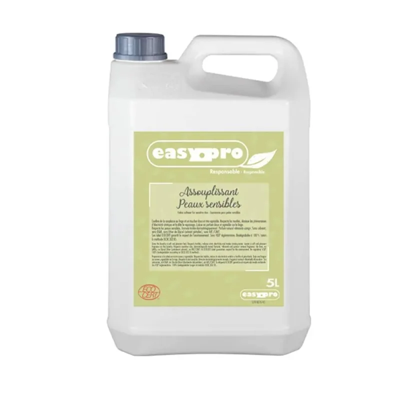 EASYPRO - Assouplissant linge Peaux sensibles - Ecocert - 5 L