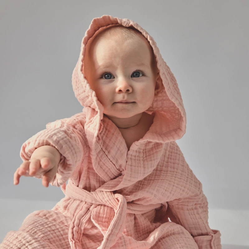 Lille Kanin Bathrobe Muslin 5-6 Years - Rose Smoke