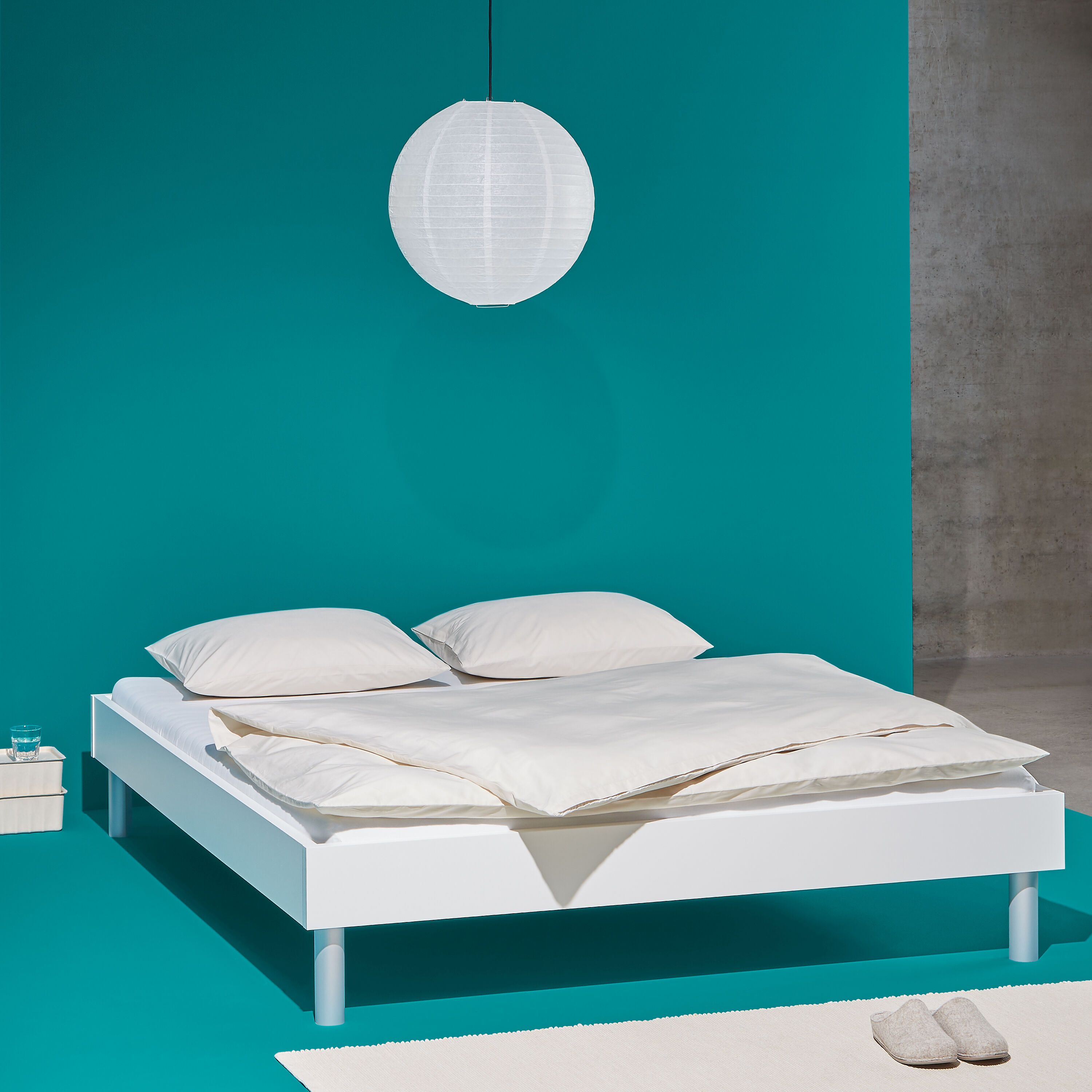 LINDRA Renforcé-Kissenbezug - Castor Gray / Duvetbezug - 160 x 210 cm