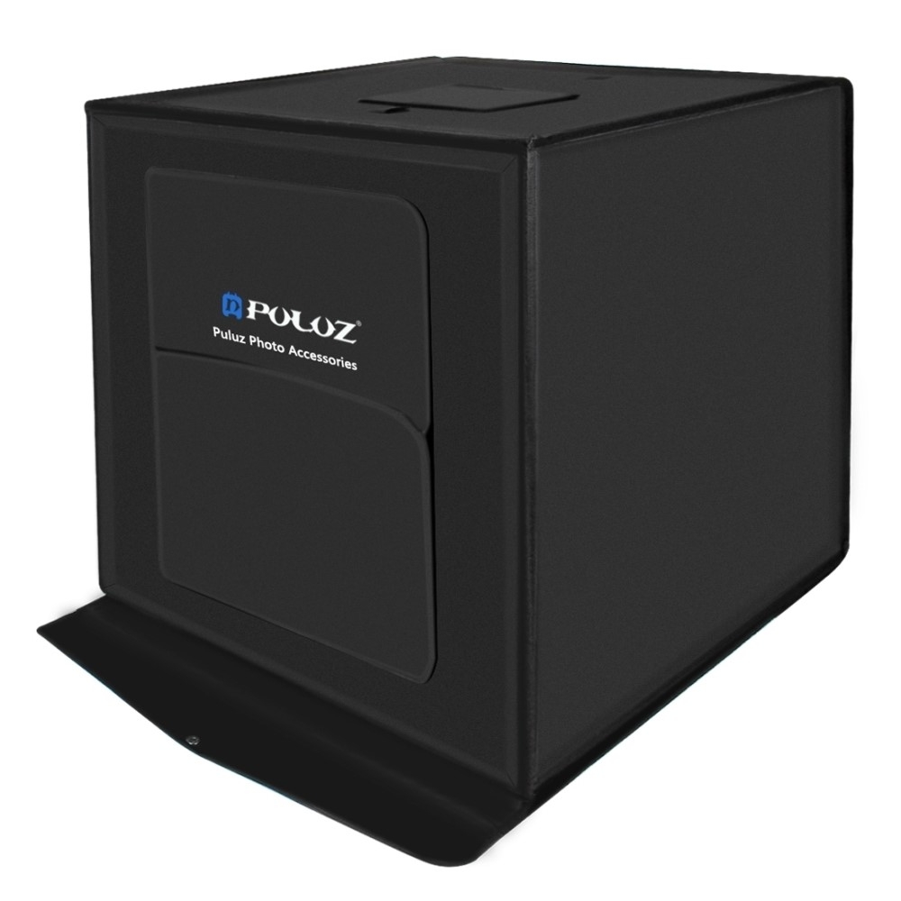(40x40cm) Faltbares Fotozelt Fotostudio Lichtbox mit 30W LED Beleuchtung 5500K   6 Farbige Hintergründe - Schwarz